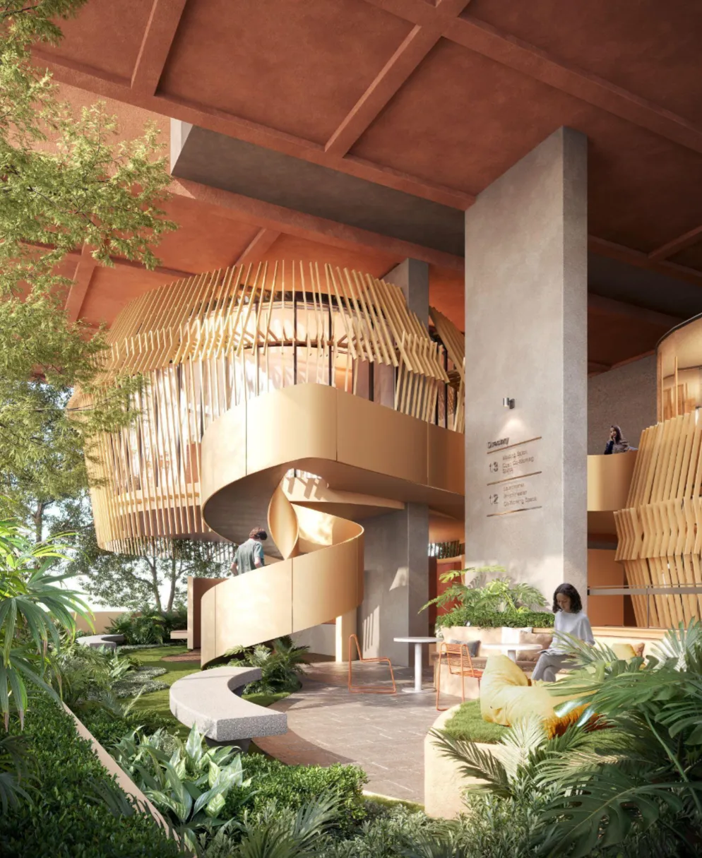 The Bedrock pocket garden lounge, artist's impression